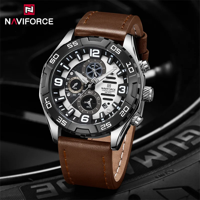 

NAVIFORCE Top Brand Original Men Watches Classic Luxury Quartz Wristwatches Waterproof Luminous Chronograph Clock Reloj Hombre