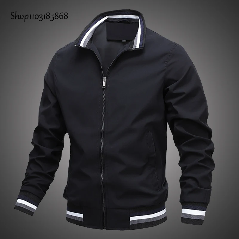 

Baseball Jackets Men Sportswear Spring Fall 2024 Casual Men's Bomber Coats Rib Sleeve Fitness Clothing Top Male M-6XL XSX-B10