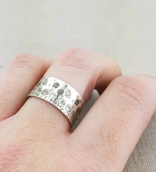Finger Ring Silver Ring Wedding Rings Wedding Ring Vintage Silver Color Rings Mens Womens Exquisite Hand Carved Floral Rings Boho Simple Style Wedding Engagement Jewelry Gifts