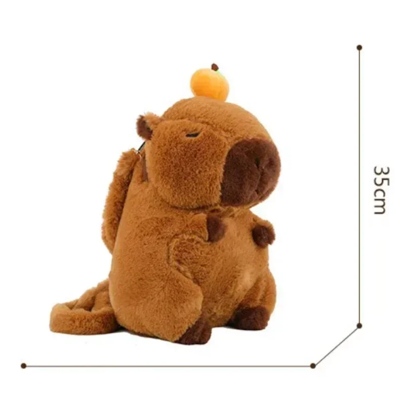 Capybara Plush Backpack Kawaii Fashion Plushie Doll Fur Bag Children's Bag Shoulder Bag Mini Knapsack Bags Gifts for Girlfriend