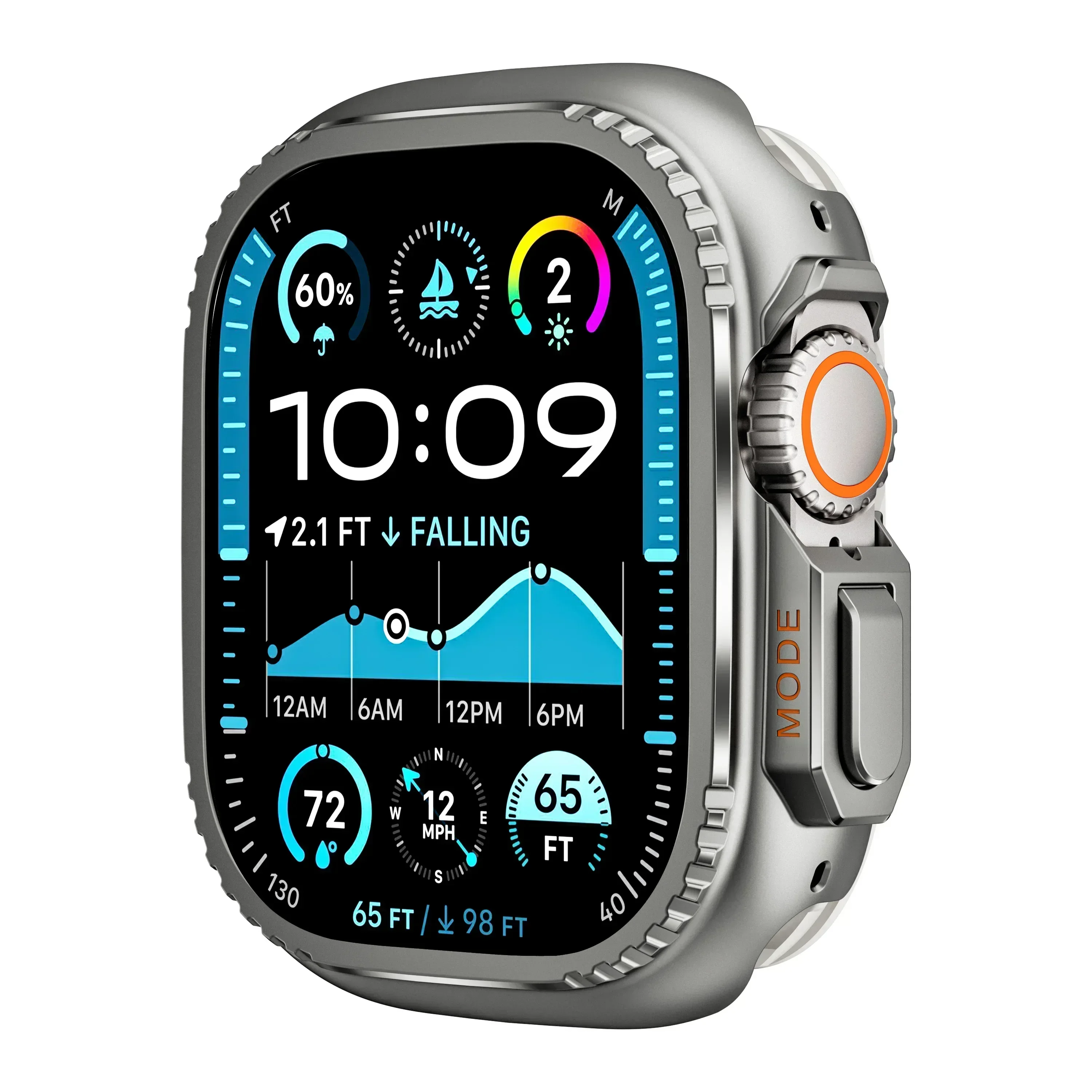 Premium Aluminum Metal Watch Protector Case - Durable Bumper Frame Cover