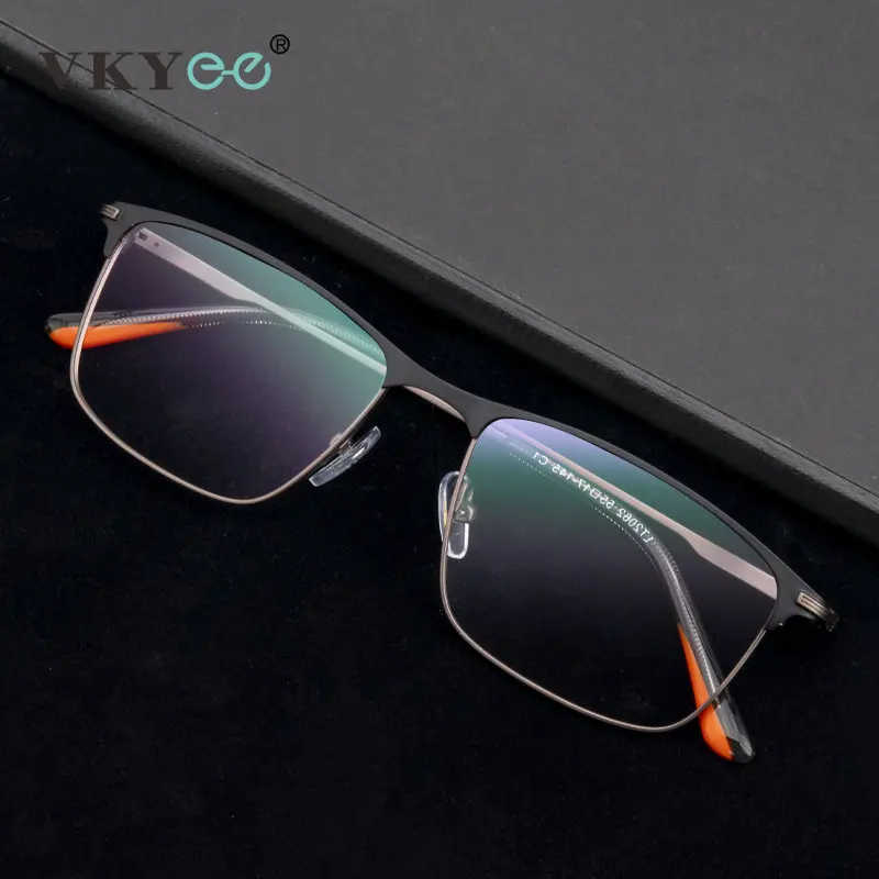 

VICKY Men's Business Prescription Eyewear Hyperopia Reading Eyeglasses Men Brand Design Myopia Metal Frame Optical Glasse LT2062