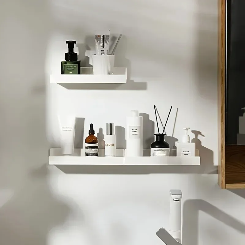 Bathroom Shelf No Drill Organizer Shower Storage Rack Corner Shelves Wall Mounted ABS Toilet Shampoo Holder For Kitchen