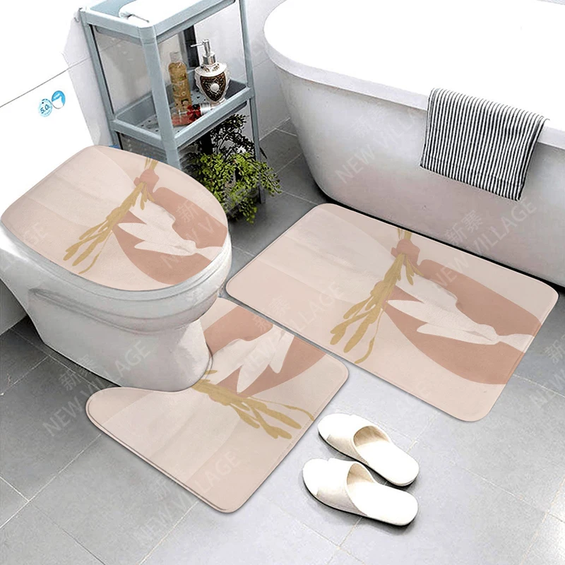 Anti-slip Bath Mat Bathroom Small Rug Shower Mat Decorative Absorbent Foot Entrance Bathtub toilet rug Morandi Nordic Modern