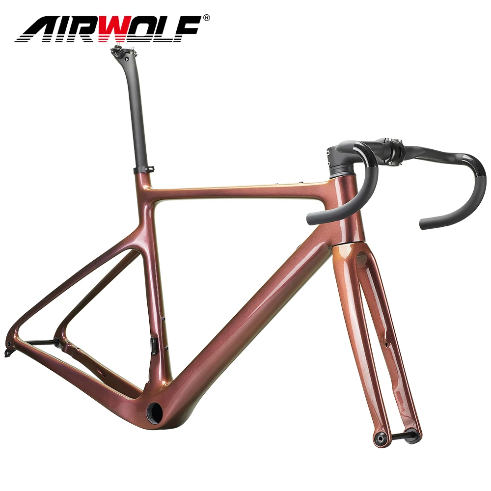 700*40C Full Carbon Bike Gravel Frame A5 Bicycle Cyclocross Frame Road Gravel Handlebar Stem bicycle parts,bicycle frame