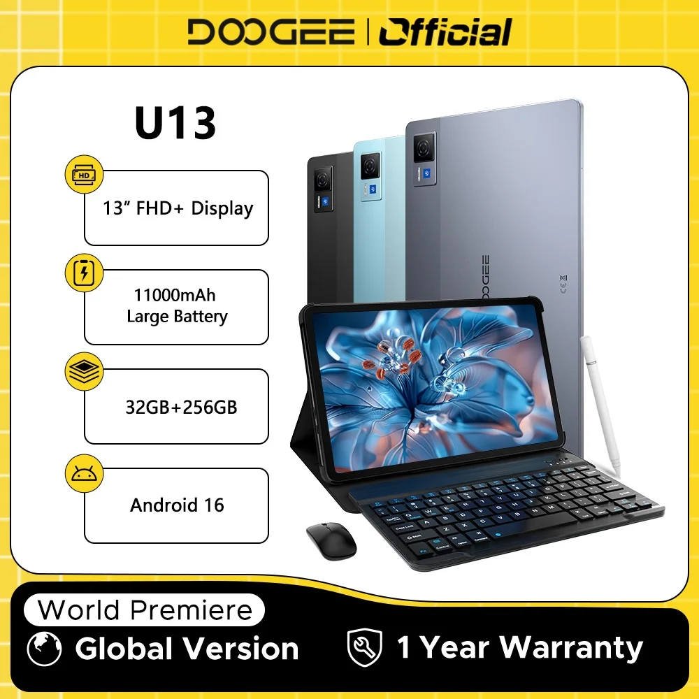 13インチ✨Android16 タブレットDOOGEE U13 11000mah DOOGEE U13 11000mAh 13inch Android 16 Tablet – doogee.com