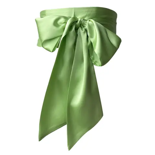 Satin Silk Bow Corset Waist Belt Wide DIY Bowknot Fabric Ribbon Cummerbunds Decorative Waist Cover For Women Lady Girl Bridal - Image 17