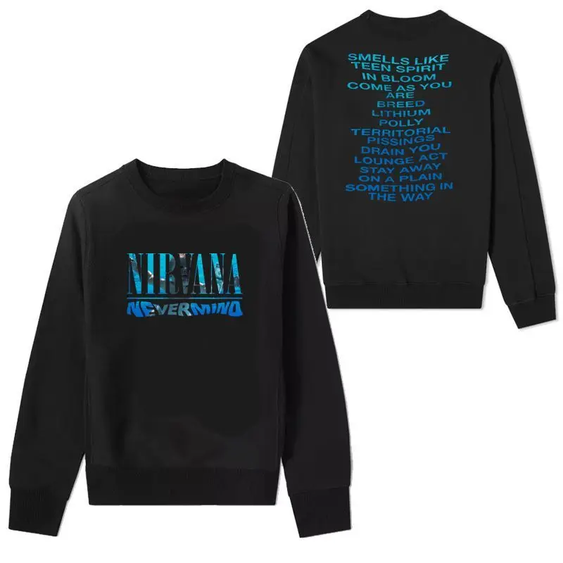Pop NirVANA Band Rock Langarm-Hoodie - Nirvana Kurt Cobain Herren Punk Locker Sitzender Hoodie - Herbst/Winter Bestseller – Detail 2