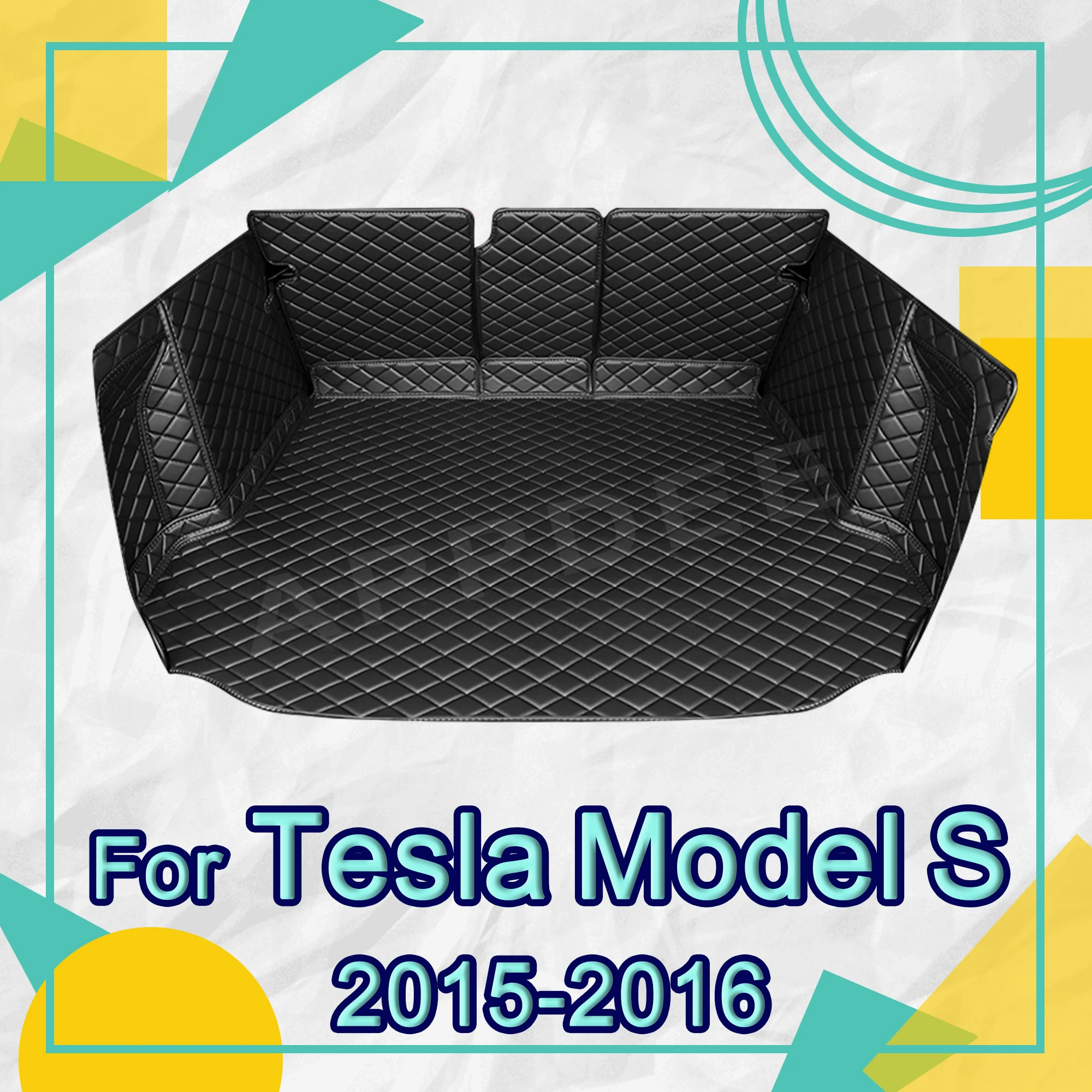 

Автомобильный коврик для багажника с полным покрытием для Tesla Model S 6-Seat 2015 2016, автомобильный коврик для багажника, подкладка для груза, защитные аксессуары для интерьера