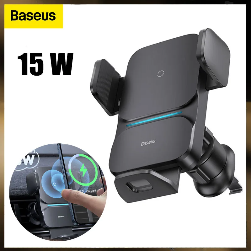 

Baseus Automatic Alignment Car Phone Holder Wireless Charger For Samsung iPhone Xiaomi Phone Holder Car Holder Air Vent Holder