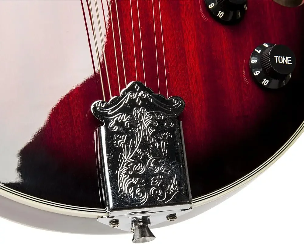 Acoustic-Electric Bluegrass Mandolin with Nato Top-Redburst
