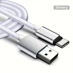 Premium USB Type C Charging Cable for Fast and Safe Power Delivery (Silver)