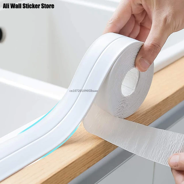 Kitchen Bathroom Shower Sink Bath Sealing Strip Tape White Self Adhesive  PVC