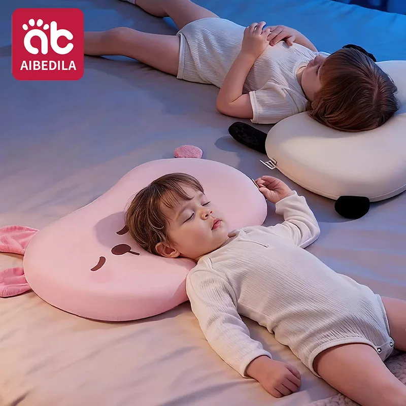 AIBEDILA 용 베개 통기성 부드러운 어린이 수면 베개 기계 세탁 가능 저자극성 베개 남아 여아용 30cm*48cm