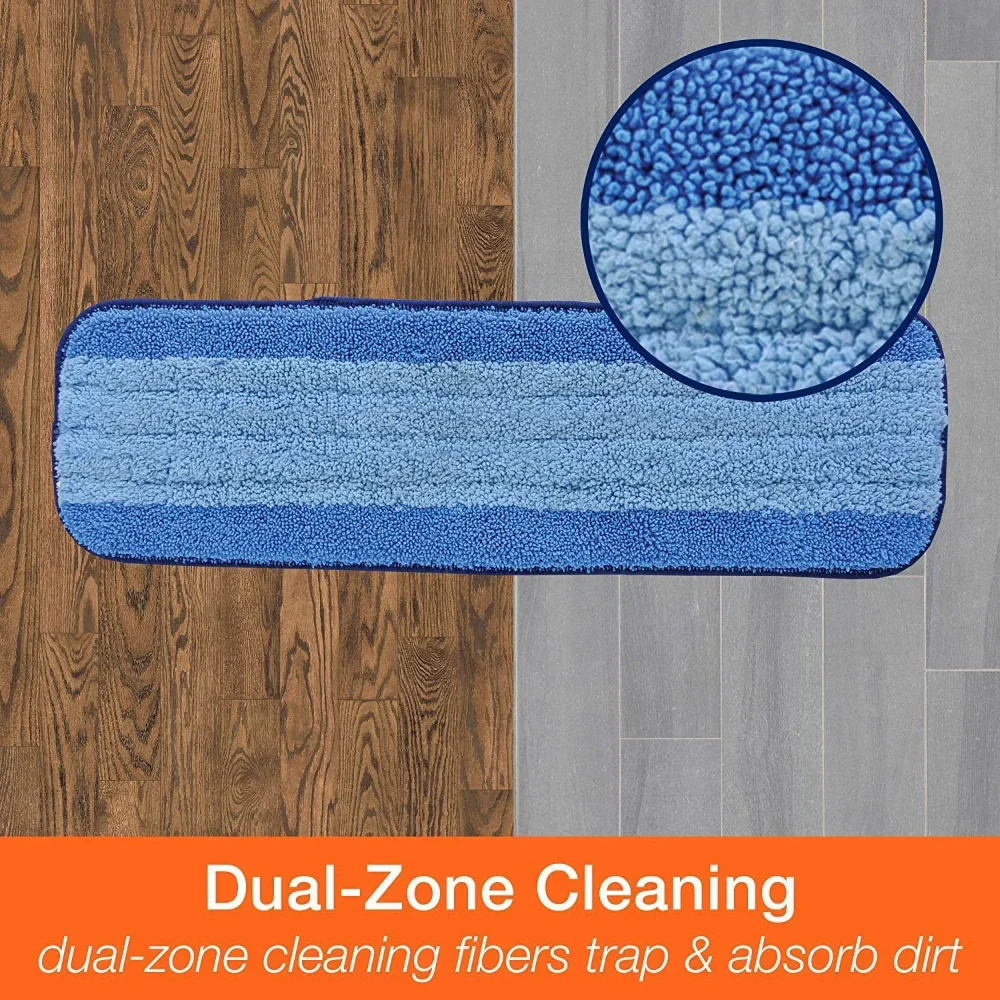 46*14cm Microfiber Mop Cloth Blue Striped Replacement Mop Head Reusable Plate Pasting Clean Mop Pads Suitable for Bona Mops