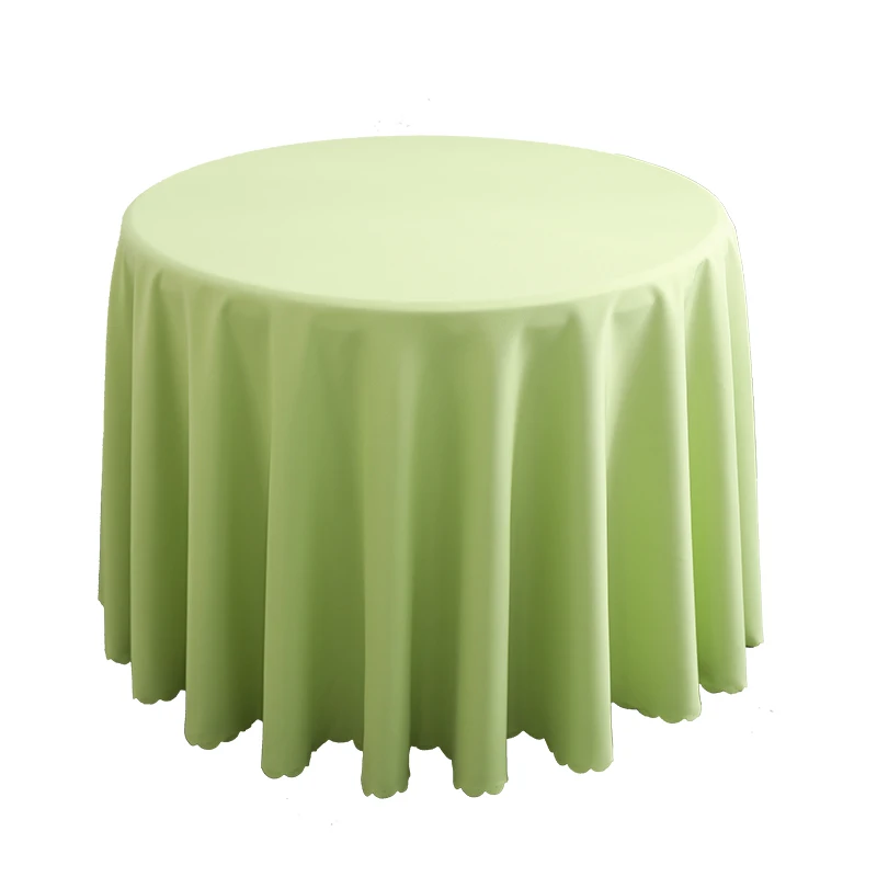 

High quality Round TableCloth White for Wedding Events banquet Hotel polyester Plain Table Cover Dining Decoration