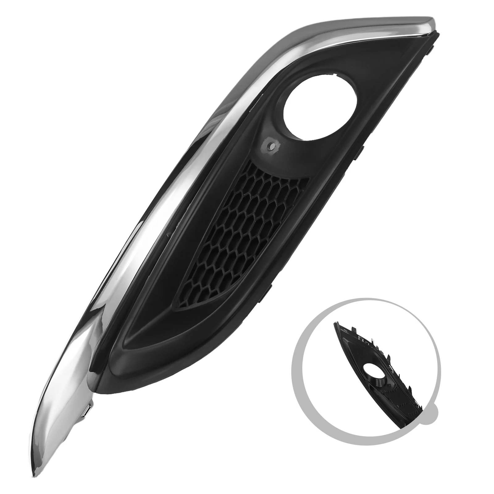 실용적인 안개등 커버 안개등 커버 23175793 Insignia 2013-17 용 블랙 Vauxhall 교체 용 실버 ABS