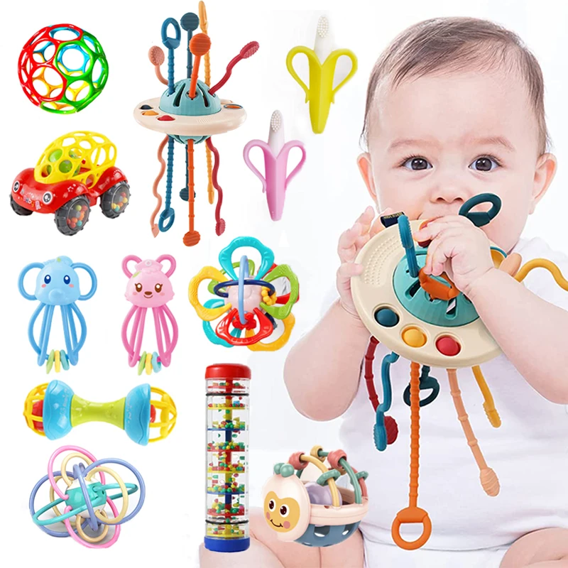 Juguetes Montessori para bebés de 0 a 6 meses, juegos de