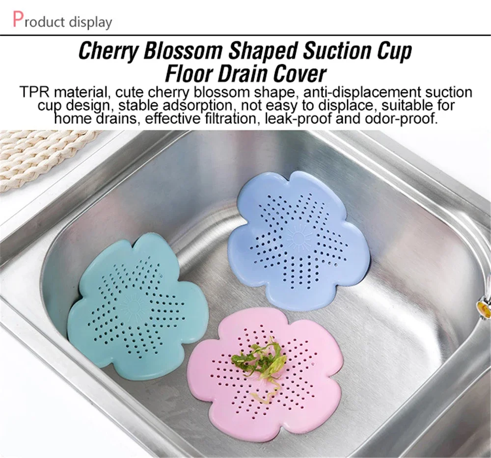 Description Picture 4 of itemBathroom Hair Sink Sewer Filter Floor Drain Strainer Hair Catcher Stopper Shower Bathtub Drain Cover Clog Kitchen Sink Filter