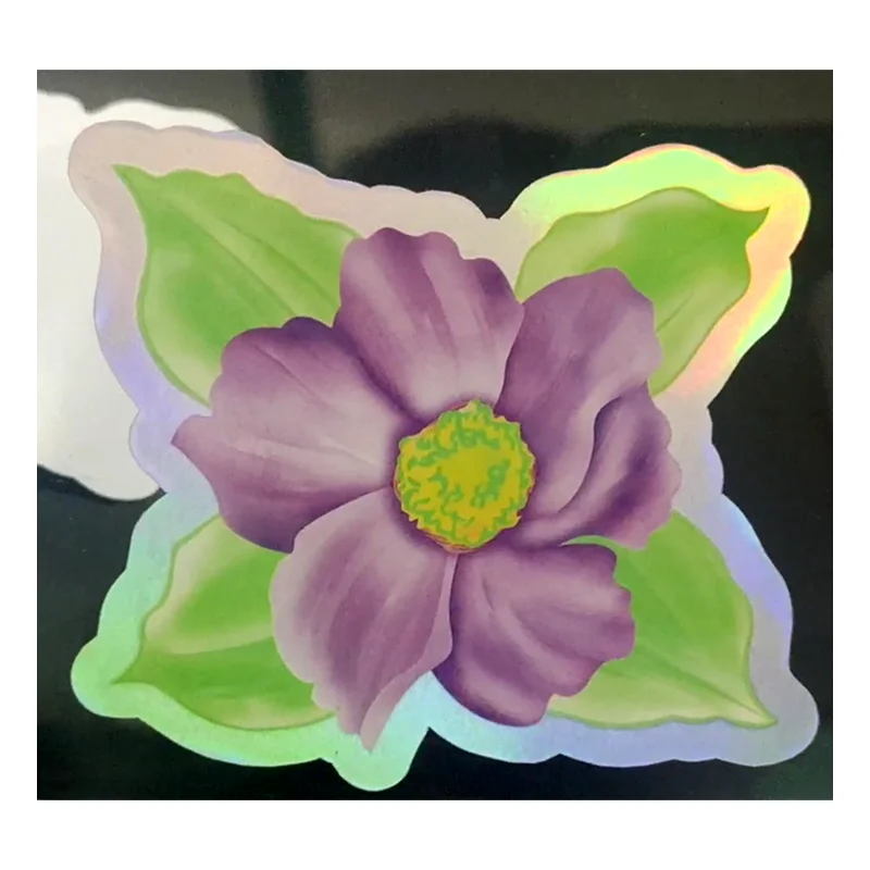 접착식 홀로그램 실버 스티커, 라벨 맞춤 인쇄, 0422-1