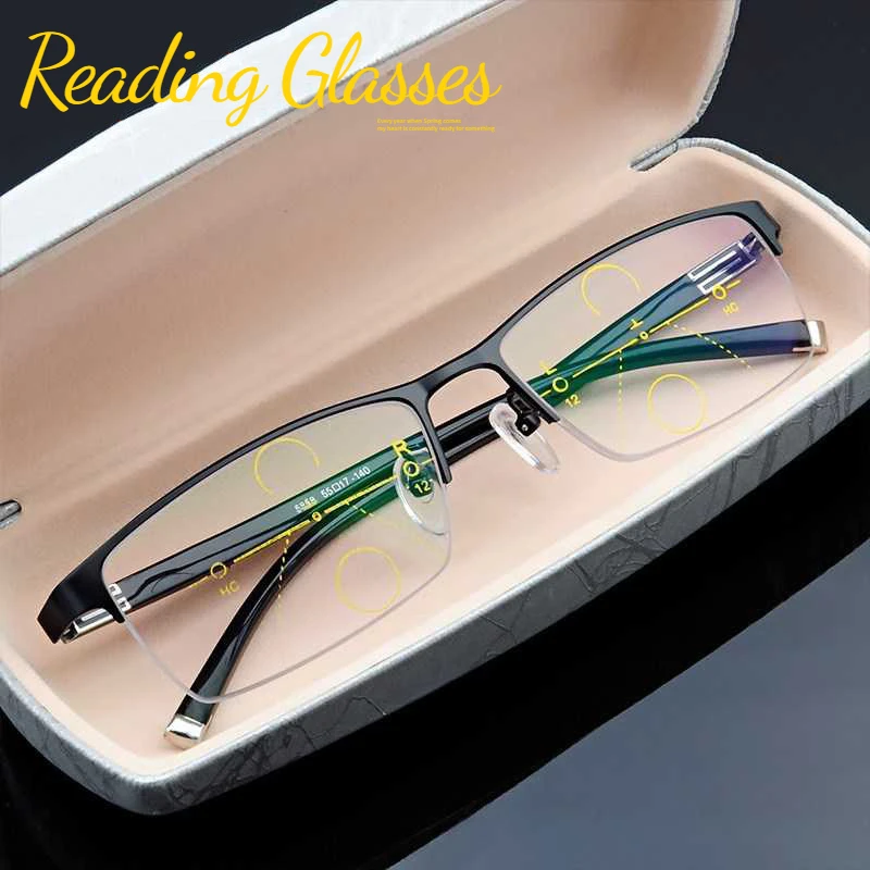Color Changing Reading Glasses Progressive Vision Adjustment Bifocal