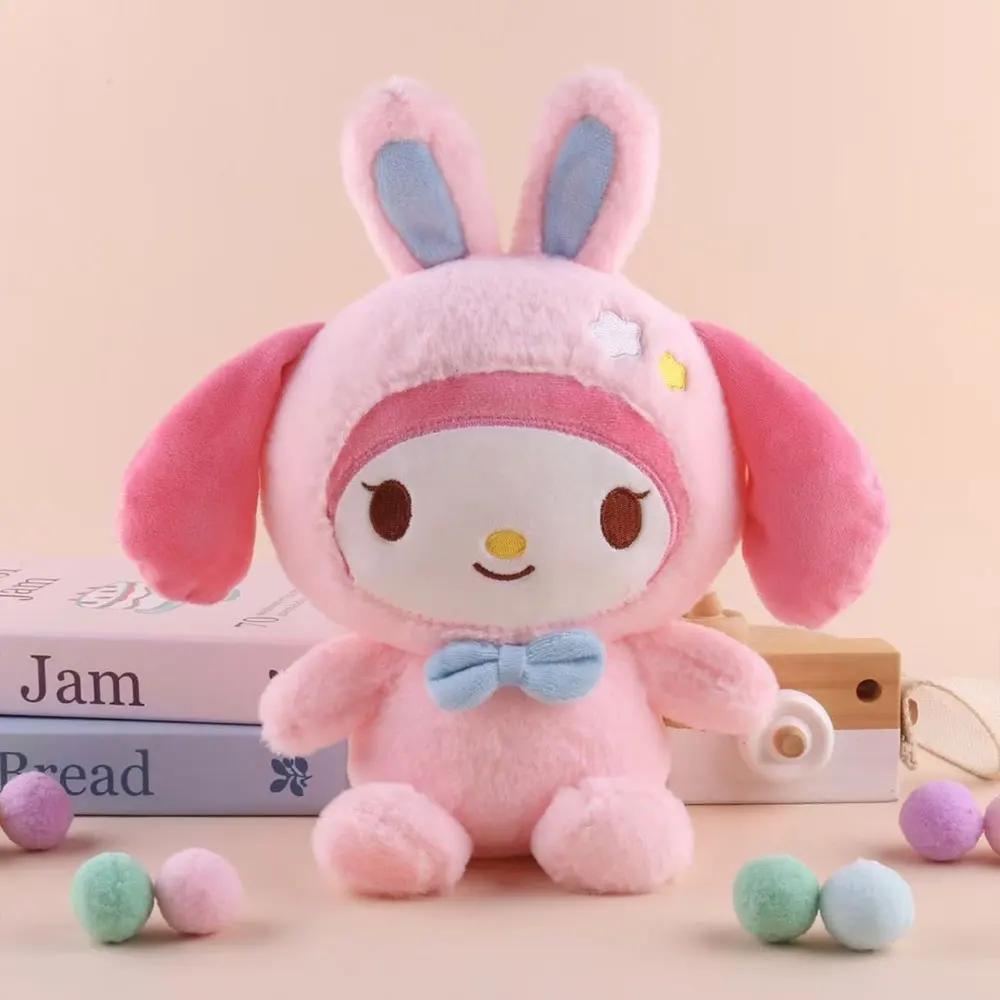 New 25CM Sanrio Plush Doll Toys kawaii Hello Kitty Kuromi Melody Cinnamoroll Soft Stuffed Plushie Toy Anime Toy Gift For Kids — view 4