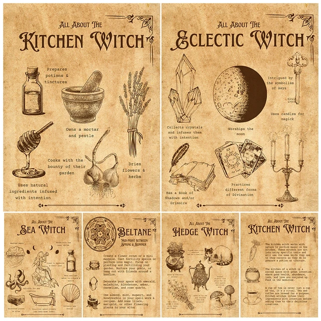 Kitchen Witch And Sea Witch Mysterious Witchcraft Practices Art