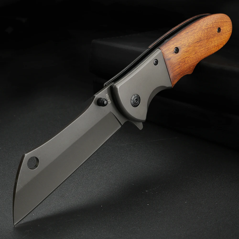 Outdoorknifewoodenhandlefoldingknifecampingsurvivalprevention