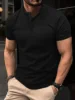 Men's breathable mesh shirt - elastic nylon ice silk fabric, short sleeve, button-down, lightweight moisture absorption, suitabl 4