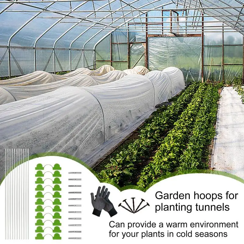 Greenhouse Hoops Long Greenhouse Hoops Grow Tunnel Garden Bed Stakes Handmade Plant Support Garden Stakes Supplies Hoop