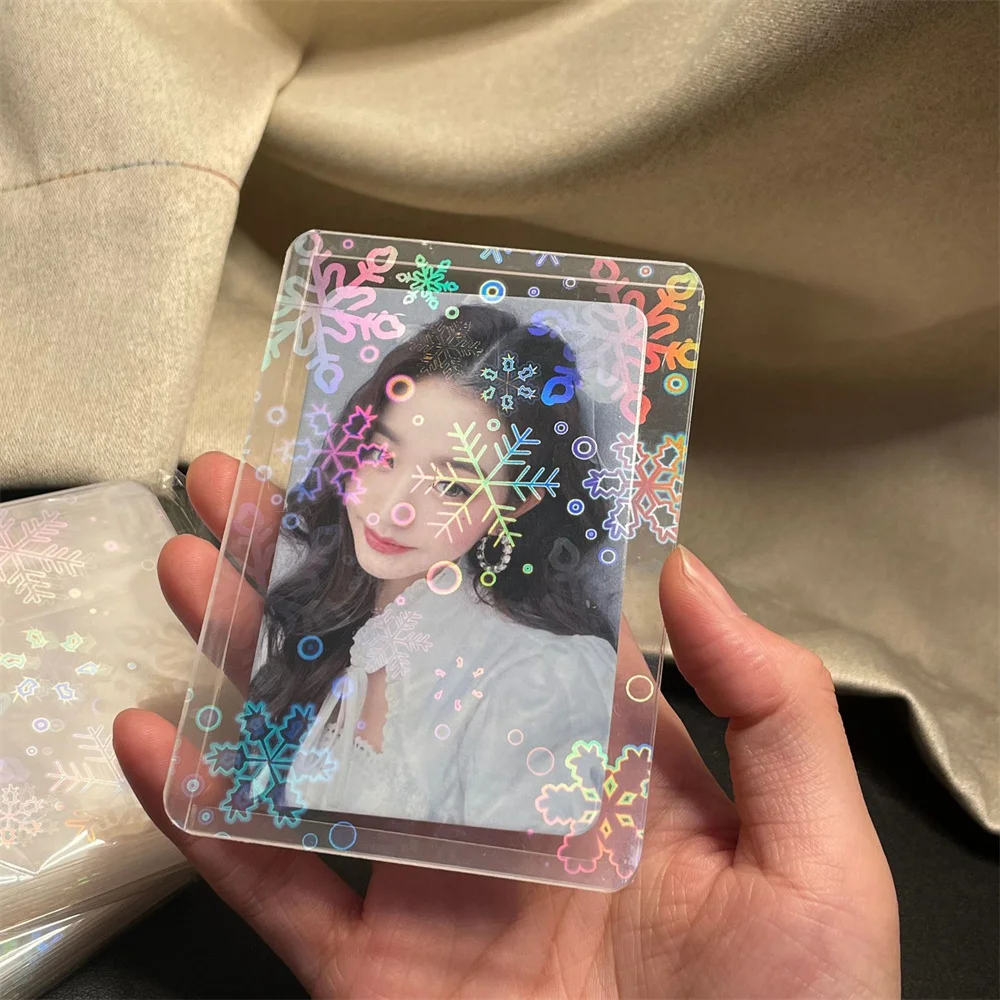 Photocard Protector Photocard Holder Photo Card Holder 1PC Kpop Idol Photocard Sleeves 3in Photocard Holder Laser PVC Photo Card Protective Case Love Heart Cover