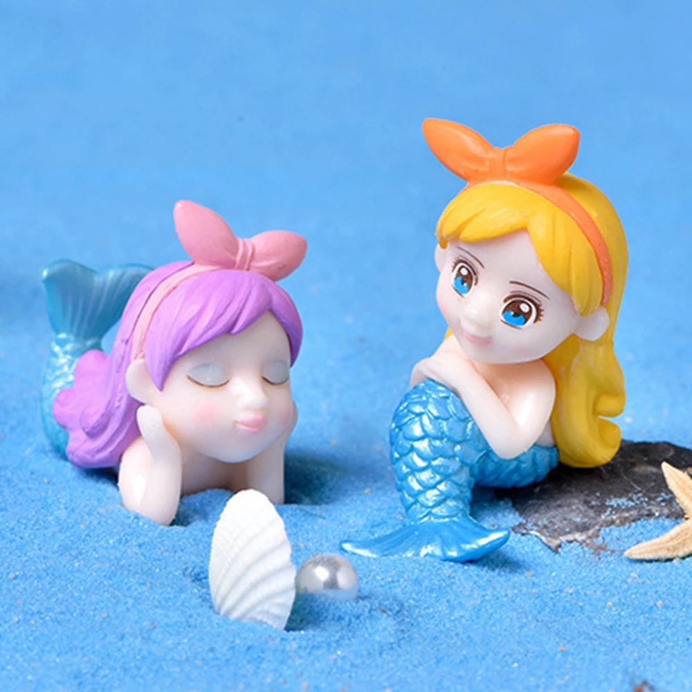 

Шпилька для волос «сделай сам», сказочные садовые аксессуары для дома, миниатюрная микро-Ландшафтная Статуэтка русалки