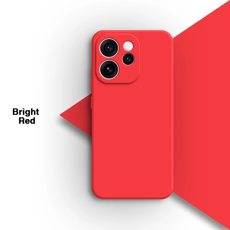 Premium Liquid Silicone Phone Case with Lens Protection - High Quality TPU Classic Back Cover