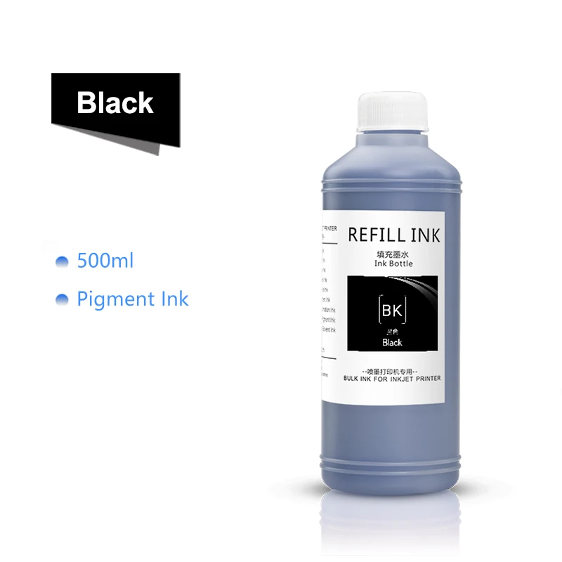 Universal 500ml Tinta Pigmentada para Epson 1390 1410 1500w T50 T60 P50 R230 R290 R330 Rx615 Rx690 Rx700 L805 L800 Impressora Jato de Tinta - Imagem 3