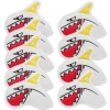 New White Black Sea Shark Golf Irons Head Covers PU Leather Golf Clubs Iron Set Headcover #4-9PAS for Man Women 3