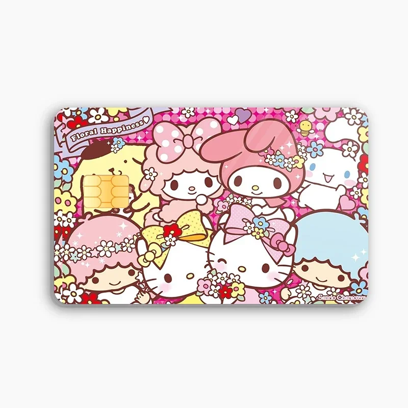 thumbnail image 1 of Nueva pegatina para tarjeta de crédito y débito de Hello Kittys, pegatina de póquer My Melody Kawaii, pegatinas impermeables de dibujos animados, pegatina de chip grande y pequeño, 1 of 5
