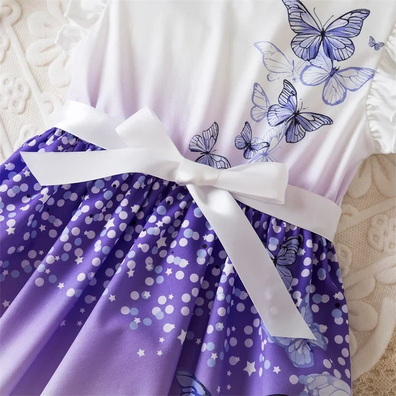 Robe élégante à imprimé papillon pour enfants