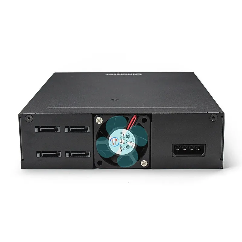 PC 5.25인치 베이용 4베이 2.5인치 SATA HDD 인클로저 - 금속 구조, 키 잠금, 핫스왑 가능, LED 표시등