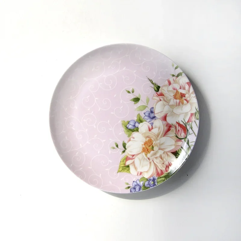 6inch, 4pcs/set, Real Bone China Sushi Plate Floral Design, Vintage Ceramic Dessert Plates, Small Sauce Dish for Chinese Dinner
