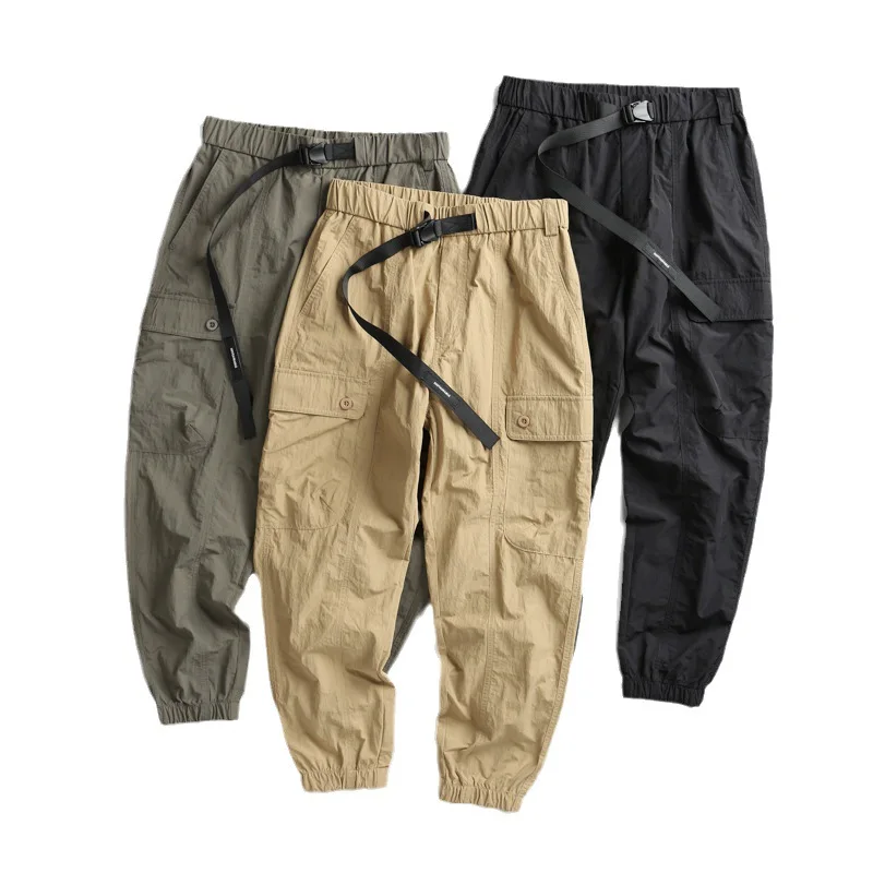 남성용 아메리칸 빈티지 산악 야외 작업복, 여름 경량 속건성 캐주얼 바지, 도시 통근자 캐주얼 바지 