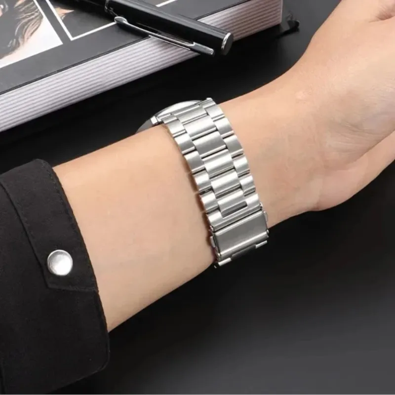 Stainless Steel Smartwatch Replacement Strap - Elegant Metal Belt