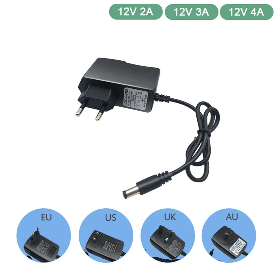 12V 4A 5A 전원 공급 장치 변압기 220V 12V 어댑터 12 V 6A 소스 1A 2A 3A 8A Led 스트립 용 Led 드라이버 변환기 충전기