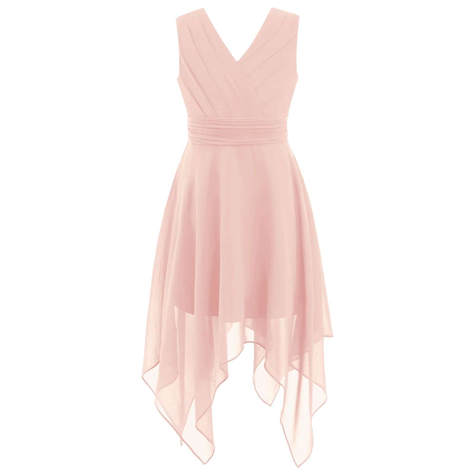 Costume Danza Lirica Due Pezzi Per Bambina, Top Con Strass E Gonna Asimmetrica In Chiffon, Per Esibizioni E Gare