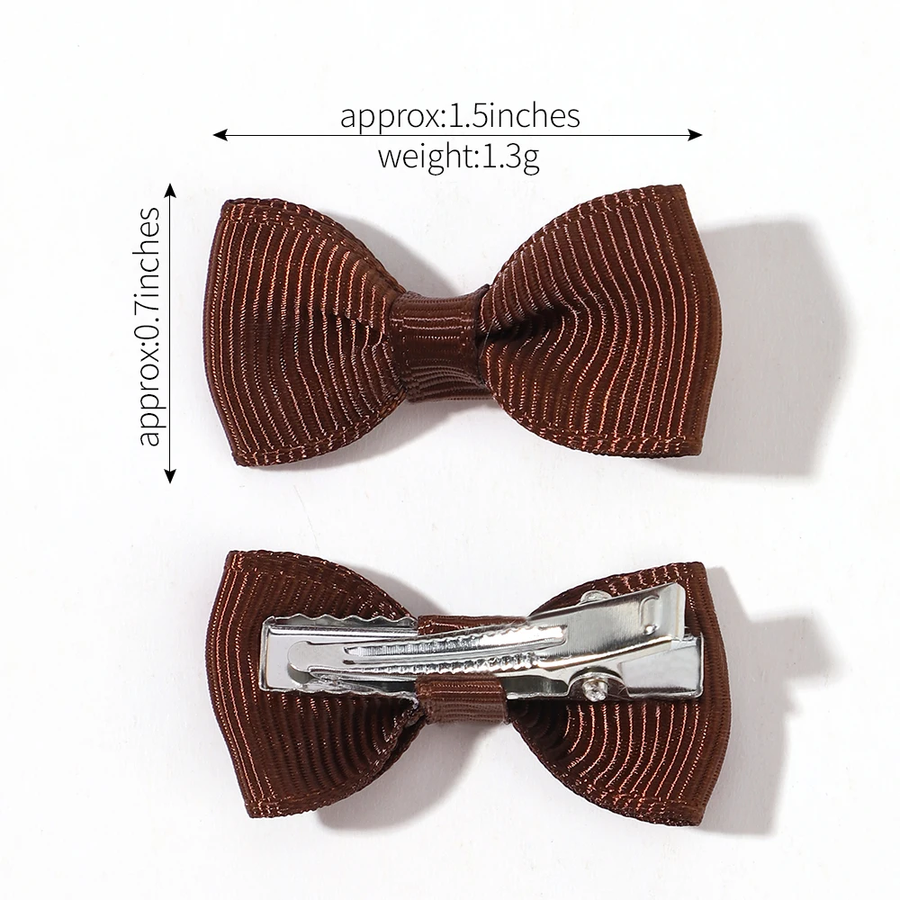 Hair Accessories 10Pcs Boutique Handmade Tiny Baby Bows Grosgrain 1.5