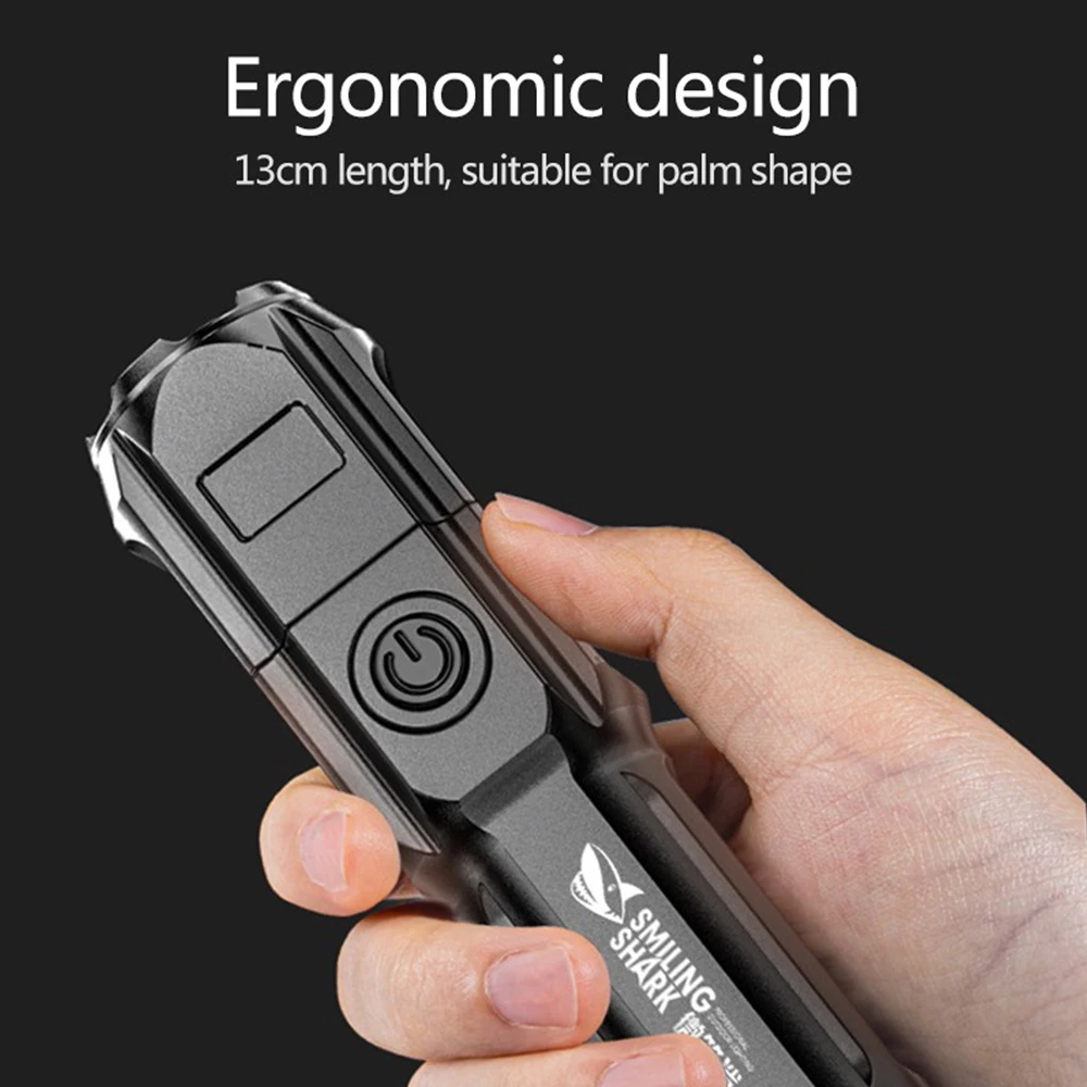 Description Picture 3 of itemStrong Light Rechargeable LED Flashlight Multi-function Focusing Zoom LED Flashlight Small Portable Outdoor Camping Equipment