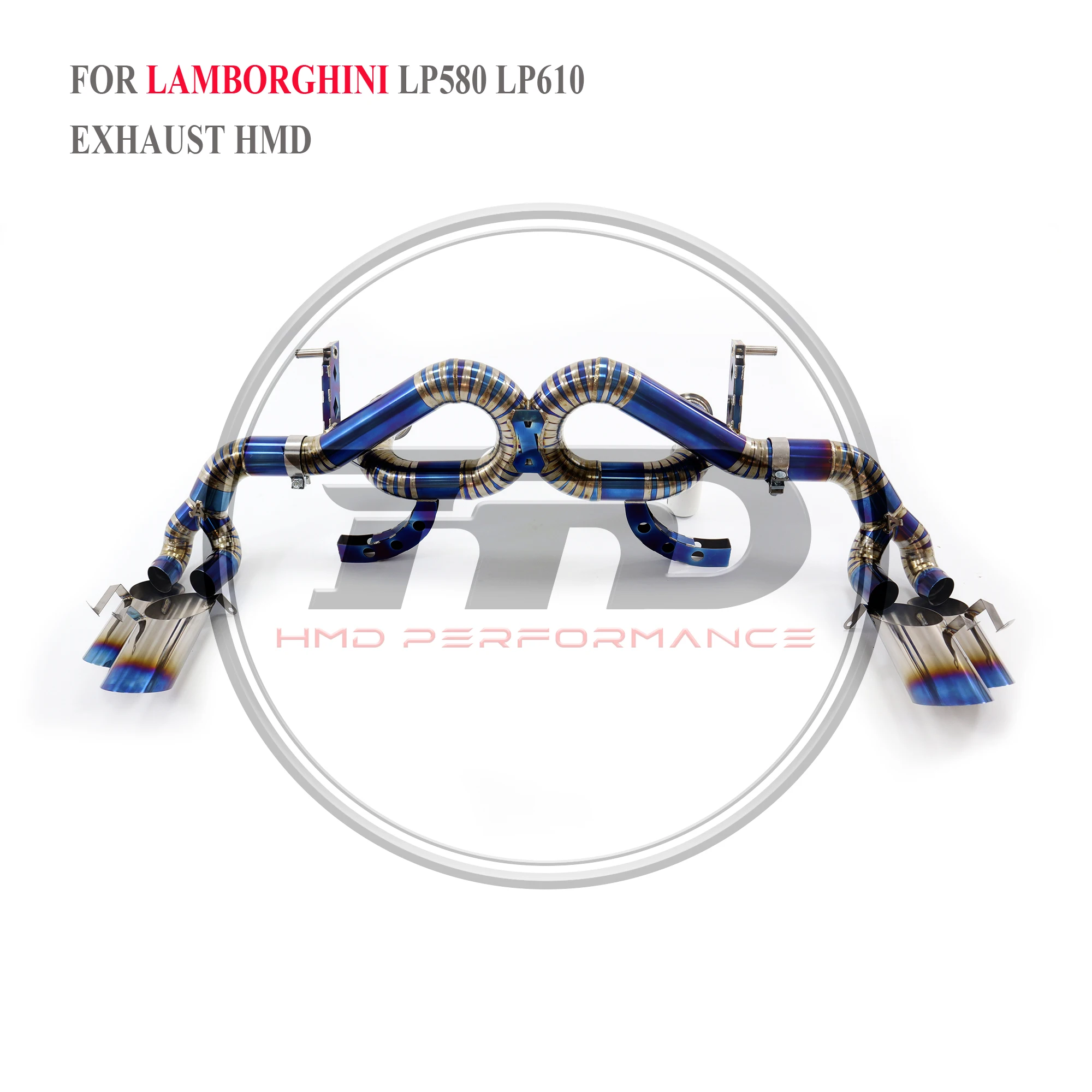 

HMD Titanium Exhaust System Performance Catback for Lamborghini Huracan LP580 LP610 Without Valve And Muffler With Tips