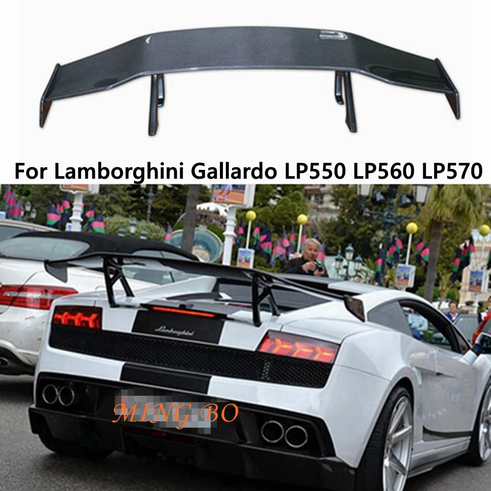 

Для Lamborghini Gallardo LP550 LP560 LP570 2008 2009 2010 2011 2012 Настоящее углеродное волокно задний багажник губа спойлер FRP