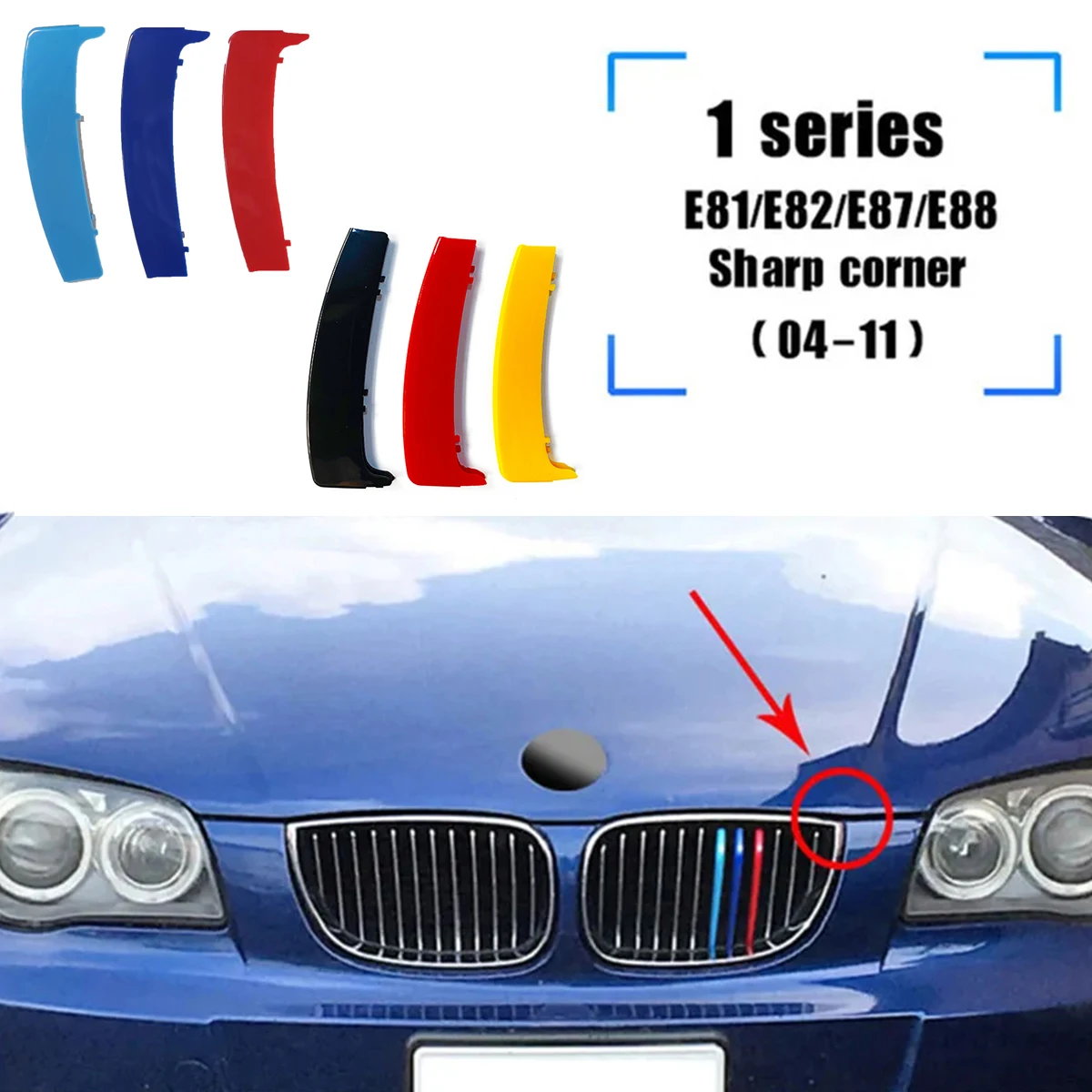 BMW X1 F48 F49 Kühlergrill Streifen - 7-Slat Design 2015-2019 - ABS Frontgrill Zierleisten