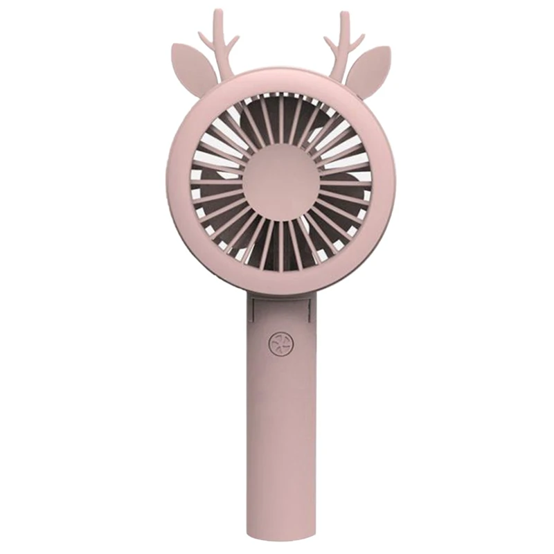 

AD-Rechargeable Fan Air Cooler Operated Hand Held USB Solid Color Hand Portable Desktop Home Office Fan