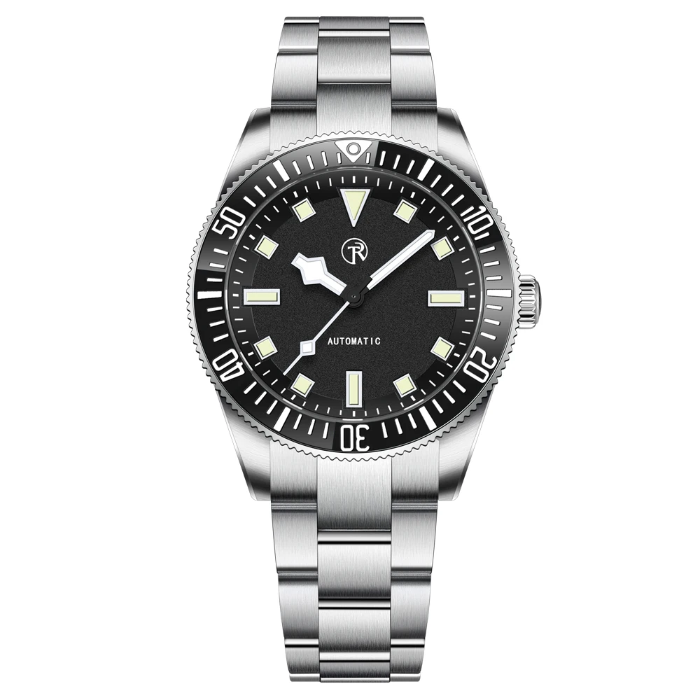 TYBERLEY RollsTimi 7912 Orologio da polso da uomo automatico di lusso NH35 Movimento AR Zaffiro Acciaio Inox Impermeabile Casual Uomo Sportivo Orologio da polso Data Display, Blu grigiastro